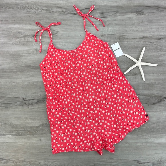 🔆HURLEY🔆 RLY NATURALS TIE STRAP ROMPER - Picture 2 of 14